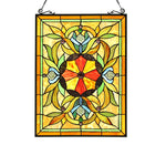 Chloe Lighting CH8P012GV24-VRT Adelia Tiffany-Style Victorian Stained Glass Window Panel 24`` Height