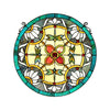 Chloe Lighting CH8P021BD20-RND Green Darner Tiffany-Style Dragonfly Stained Glass Window Panel 20`` Height