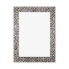 Chloe`s Reflection Verical/horizontal Hanging Seashell Finish Rectangle Framed Wall Mirror 32`` Height