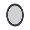 Chloe`s Reflection Vertical Hanging Black-Wood Finish Oval Framed Wall Mirror 35`` Height