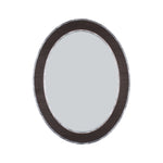 Chloe`s Reflection Vertical Hanging Black-Wood Finish Oval Framed Wall Mirror 35`` Height