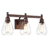 Chloe Lighting CH2R117RB23-BL3 Hudson Transitional 3 Light Oil Rubbed Bronze Bath Vanity Fixture 23`` Wide