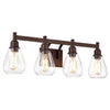 Chloe Lighting CH2R117RB29-BL4 Hudson Transitional 4 Light Oil Rubbed Bronze Bath Vanity Fixture 29`` Wide