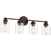 Chloe Lighting CH2R119RB30-BL4 Karson Transitional 4 Light Oil Rubbed Bronze Bath Vanity Fixture 30`` Wide