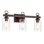 Chloe Lighting CH2S105RB23-BL3 Exton Transitional 3 Light Oil Rubbed Bronze Bath Vanity Fixture 23`` Wide