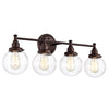 Chloe Lighting CH2S118RB30-BL4 Milo Transitional 4 Light Oil Rubbed Bronze Bath Vanity Fixture 30`` Wide