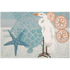 Jellybean Egret & Sand Dollar Rug – Coastal Wildlife Accent