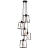 Chloe Lighting CH2D014RB18-DP5 Ironclad Industrial 5 Light Oil Rubbed Bronze Large Pendant Ceiling Fixture 18`` Wide
