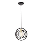 Chloe Lighting CH2D807BB10-DP1 Christine Transitional 1 Light Black And Burnished Brass Mini Pendant Ceiling Fixture 10`` Wide