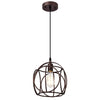 Chloe Lighting CH2D808RB10-DP1 Ironclad Industrial 1 Light Oil Rubbed Bronze Mini Pendant Ceiling Fixture 10`` Wide