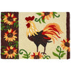 Jellybean Rooster & Sunflowers Indoor & Outdoor Rug