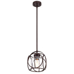 Chloe Lighting CH2D810RB10-DP1 Rylee Transitional 1 Light Oil Rubbed Bronze Mini Pendant Ceiling Fixture 10`` Wide