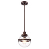 Chloe Lighting CH2D828RB09-DP1 Roan Transitional 1 Light Oil Rubbed Bronze Mini Pendant Ceiling Fixture 9`` Wide