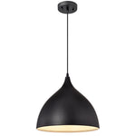 Chloe Lighting CH58070BK14-DP1 Walter Industrial 1 Light Textured Black Mini Pendant Ceiling Fixture 14`` Wide