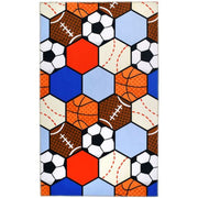 Jellybean Allstars Indoor Rug – Sporty, Fun, Soft & Durable, Easy-to-Clean Accent Rug for Kids, Bedrooms, Playrooms & Indoor Spaces