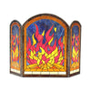 Chloe Lighting CH8F001RG42-GFS Flame Tiffany-Style 3pcs Arched Folding Fireplace Screen 42`` Wide