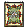 Chloe Lighting CH8P024GG25-VRT Eminent Tiffany-Style Geometric Stained Glass Window Panel 25`` Height