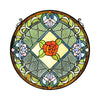 Chloe Lighting CH8P025RV25-RND Enchanted Tiffany-Style Floral Stained Glass Window Panel 25`` Height