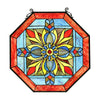 Chloe Lighting CH8P034OG23-OCT Dream Catcher Tiffany-Style Geometric Stained Glass Window Panel 23`` Height