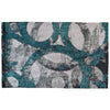Industrial Teal Accent Rug – Machine-Washable Indoor Mat
