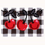 Jellybean Cherries On Checks Indoor & Outdoor Rug