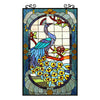 Chloe Lighting CH8P039BP33-VRT Phoenix Tiffany-Style Animal Stained Glass Window Panel 33`` Height