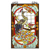 Chloe Lighting CH8P039GP33-VRT Phoenix Tiffany-Style Animal Stained Glass Window Panel 33`` Height