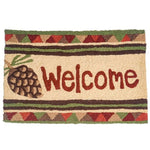 Jellybean Pine Cone Welcome Indoor & Outdoor Rug