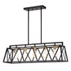 Chloe Lighting CH2D011BK35-IL5 Ironclad Industrial 5 Light Textured Black Island Pendant Ceiling Fixture 35`` Wide