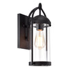 Chloe Lighting CH2D211BK15-OD1 Hollis Transitional 1 Light Textured Black Outdoor Wall Sconce 15`` Height