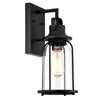 Chloe Lighting CH2D212BK15-OD1 Clarke Transitional 1 Light Textured Black Outdoor Wall Sconce 15`` Height