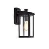 Chloe Lighting CH2S206BK14-OD1 Quill Transitional 1 Light Textured Black Outdoor Wall Sconce 14`` Height