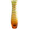 Cyan Design 00074 Striped Vase, Medium, Blue and Orange