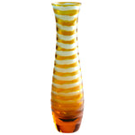 Cyan Design 00074 Striped Vase, Medium, Blue and Orange