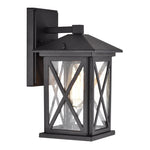 Chloe Lighting CH2S217BK12-OD1 Vincent Transitional 1 Light Textured Black Outdoor Wall Sconce 12`` Height