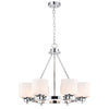 Chloe Lighting CH21036CM24-UC6 Solbi Contemporary 6 Light Oil Rubbed Bronze Large Chandelier Ceiling Fixture 24`` Wide