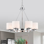 Chloe Lighting CH21036CM24-UC6 Solbi Contemporary 6 Light Oil Rubbed Bronze Large Chandelier Ceiling Fixture 24`` Wide