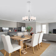 Chloe Lighting CH21036CM24-UC6 Solbi Contemporary 6 Light Oil Rubbed Bronze Large Chandelier Ceiling Fixture 24`` Wide