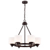 Chloe Lighting CH21036RB24-UC6 Solbi Contemporary 6 Light Chrome Large Chandelier Ceiling Fixture 24`` Wide