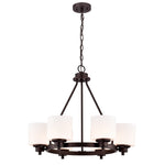 Chloe Lighting CH21036RB24-UC6 Solbi Contemporary 6 Light Chrome Large Chandelier Ceiling Fixture 24`` Wide
