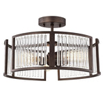 Chloe Lighting CH2R418RB16-SF3 Frey Transitional 3 Light Oil Rubbed Bronze Semi-Flush Ceiling Fixture 16`` Wide