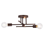 Chloe Lighting CH2R419RB21-SF3 Ironclad Industrial 3 Light Oil Rubbed Bronze Semi-Flush Ceiling Fixture 21`` Wide