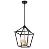 Chloe Lighting CH2D010BK12-UP4 Ironclad Industrial 4 Light Textured Black Inverted Pendant Ceiling Fixture 12`` Wide