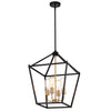 Chloe Lighting CH2D010BK16-UP4 Ironclad Industrial 4 Light Textured Black Inverted Pendant Ceiling Fixture 16`` Wide