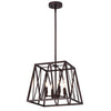 Chloe Lighting CH2D011RB14-UP4 Ironclad Industrial 4 Light Oil Rubbed Bronze Inverted Pendant Ceiling Fixture 14`` Wide