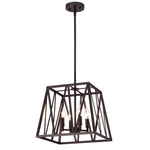 Chloe Lighting CH2D011RB14-UP4 Ironclad Industrial 4 Light Oil Rubbed Bronze Inverted Pendant Ceiling Fixture 14`` Wide