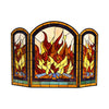 Chloe Lighting CH8F001YG42-GFS Flame Tiffany-Style 3pcs Arched Folding Fireplace Screen 42`` Wide
