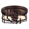 Chloe Lighting Ch2d326rb12-Cf2 Ironclad Industrial 2 Light Oil Rubbed Bronze Ceiling Flush Fixture 12" Wide