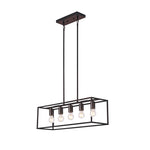 Chloe Lighting Ch6d801rb33-Dp5 Ironclad Industrial 5 Light Oil Rubbed Bronze Island Pendant 33" Wide