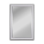 Chloe's Reflection Ch8m022ws35-Vrt Contemporary White Rectangle Framed Wall Mirror 35" Width